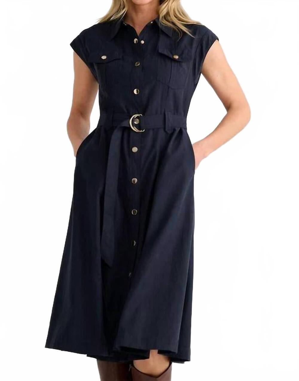 NEW BRAVE + TRUE women's mayfair dress in navy